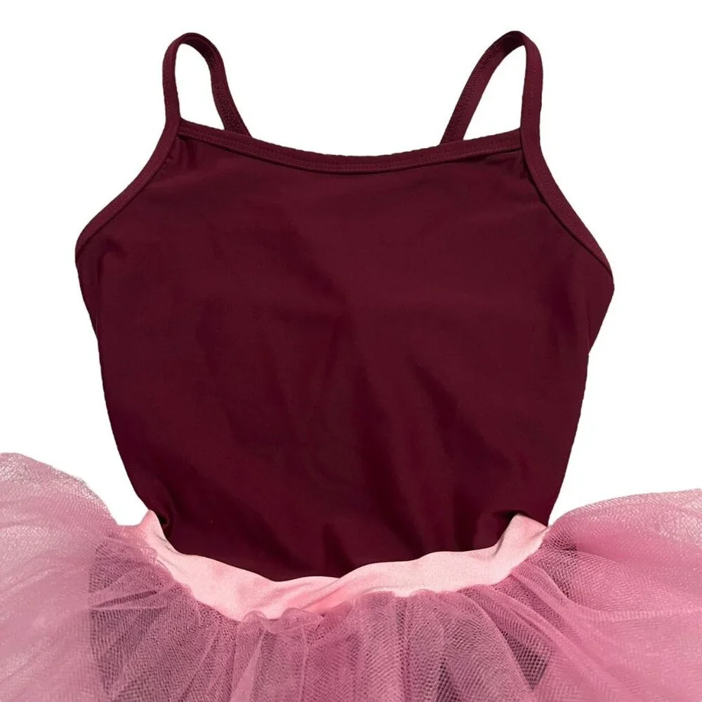 BP Designs YS Wine / Pink Ballet Tutu Leotard